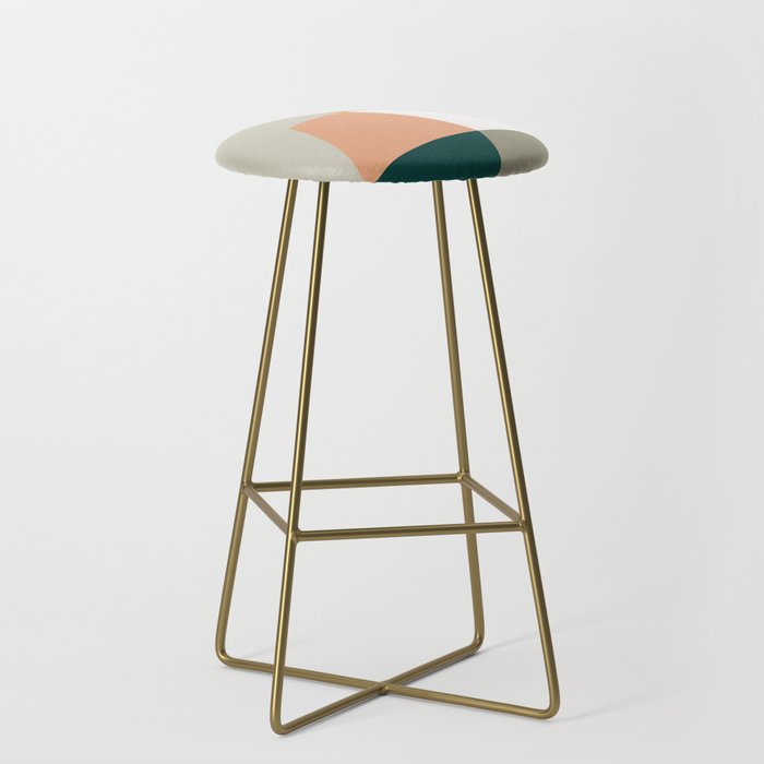 Abstract Geometric 27 Green Stool Gallery Image 2