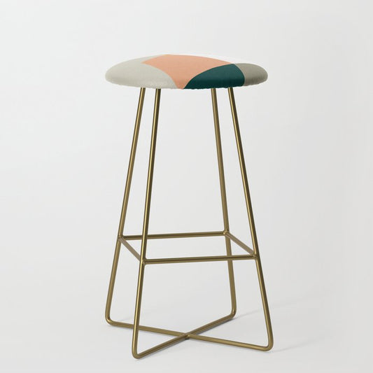 Abstract Geometric 27 Green Stool Gallery Image 2