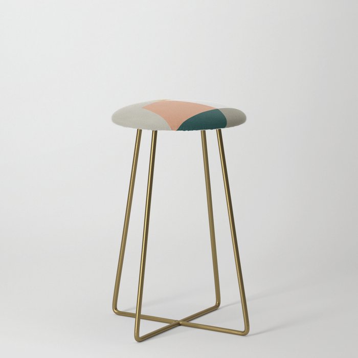 Abstract Geometric 27 Green Stool Gallery Image 4