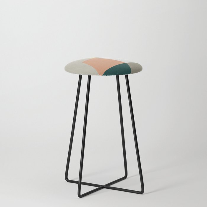 Abstract Geometric 27 Green Stool Gallery Image 3
