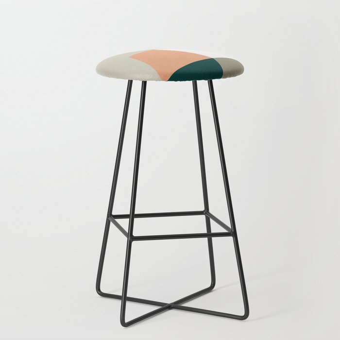 Abstract Geometric 27 Green Stool Gallery Image 1