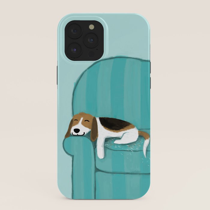 Happy Couch Beagle | Cute Sleeping Dog iPhone Case Gallery Image 40