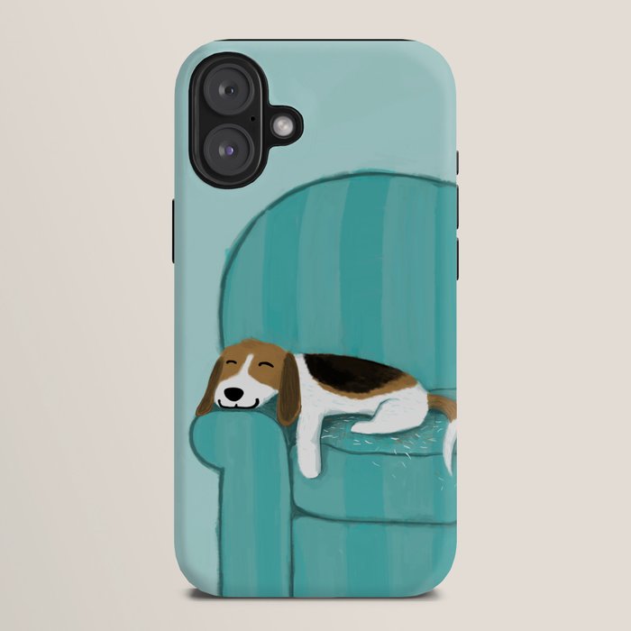 Happy Couch Beagle | Cute Sleeping Dog iPhone Case Gallery Image 10