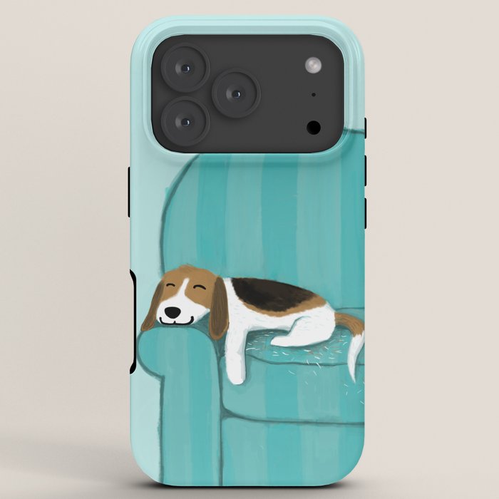 Happy Couch Beagle | Cute Sleeping Dog iPhone Case Gallery Image 7