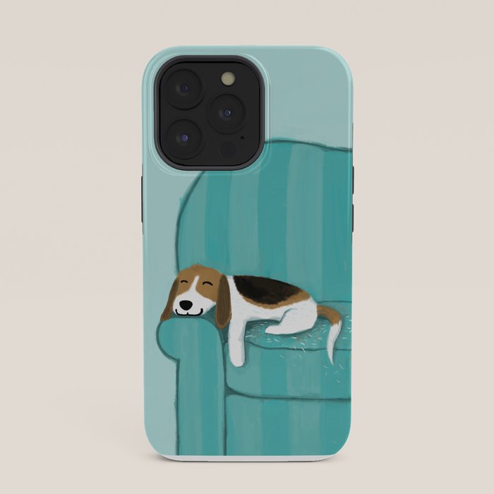 Happy Couch Beagle | Cute Sleeping Dog iPhone Case Gallery Image 35