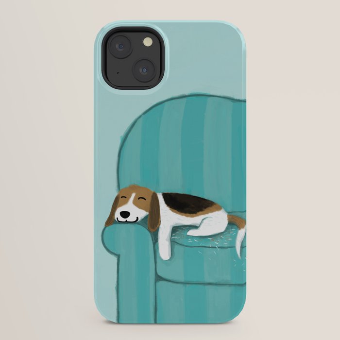 Happy Couch Beagle | Cute Sleeping Dog iPhone Case Gallery Image 30