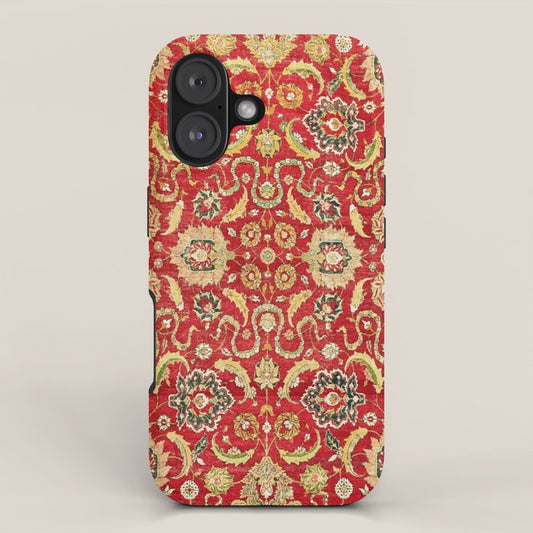 Isphahan Antique Central Persian Rug Print iPhone Case Gallery Image 1