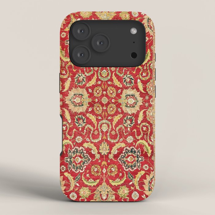 Isphahan Antique Central Persian Rug Print iPhone Case Gallery Image 3