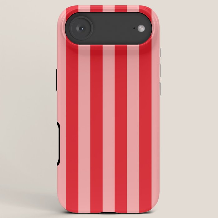 Bold Vertical Stripes Pattern (red/pink) iPhone Case Gallery Image 6