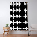 Retro '50s Shapes in Black and White Window Curtain Gallery Image 1