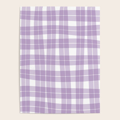 Wavy Plaid Lilac White Poster Gallery Image 4