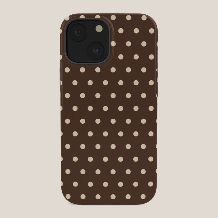 Vintage polka dots baroque brown & cream iPhone Case Gallery Image 34