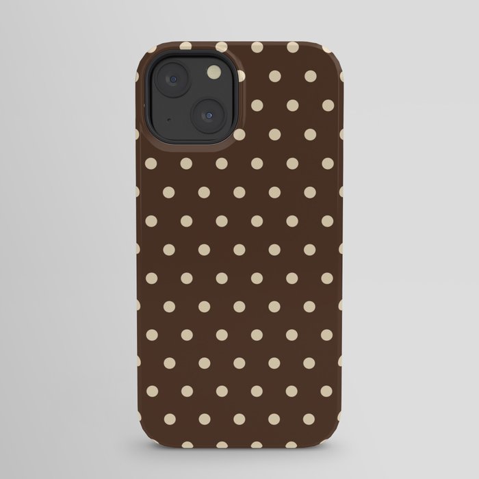 Vintage polka dots baroque brown & cream iPhone Case Gallery Image 21