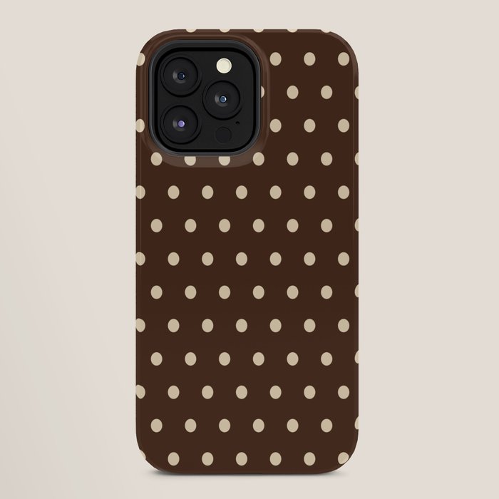 Vintage polka dots baroque brown & cream iPhone Case Gallery Image 28