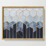 Soft Blue Hexagons Serving Tray Gallery Image 1