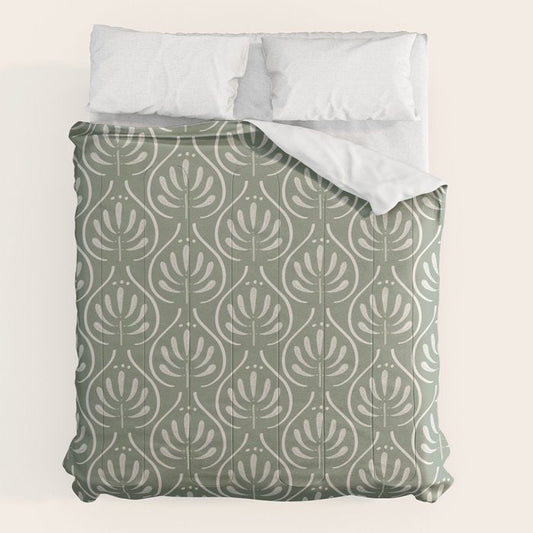 Boho Sage Green Pattern Comforter Gallery Image 2