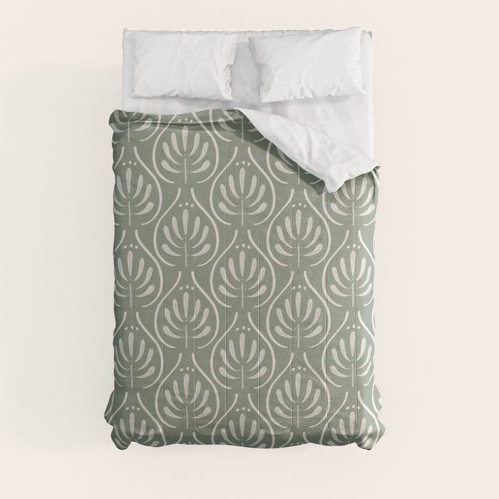 Boho Sage Green Pattern Comforter Gallery Image 8