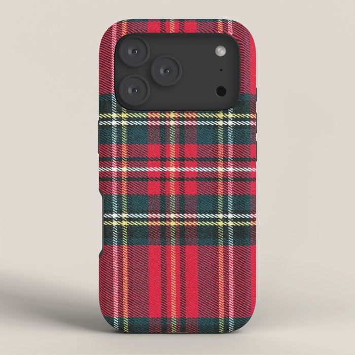 Black Red Tartan Plaid Scottish Pattern iPhone Case Gallery Image 3