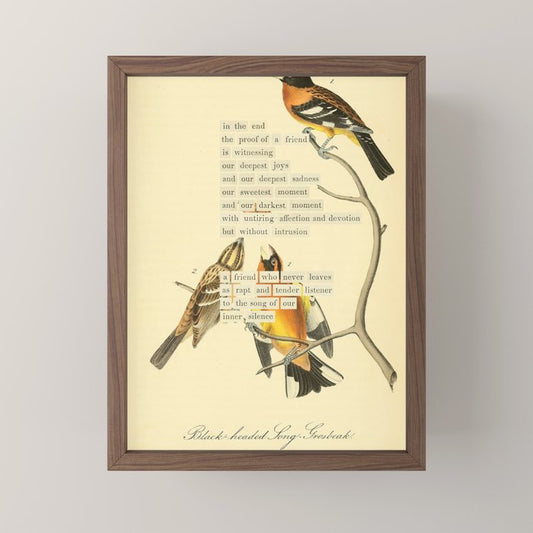 Bird Divinations: Black-headed Song-grosbeak (about: almanacofbirds.org) Mini Art Print Gallery Image 2