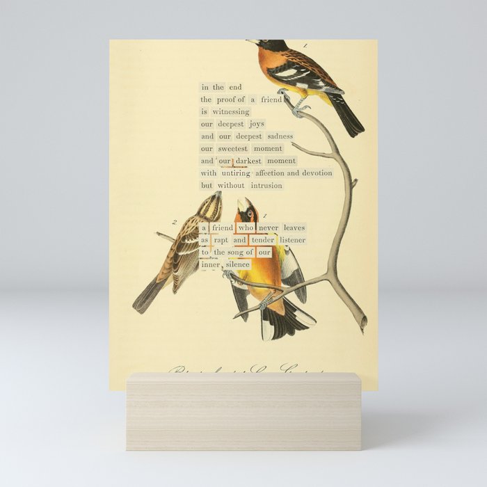 Bird Divinations: Black-headed Song-grosbeak (about: almanacofbirds.org) Mini Art Print Gallery Image 5