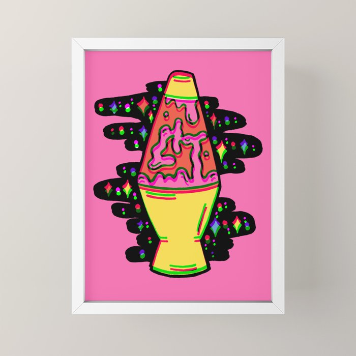 Lit Lava Lamp in pink in 3D Mini Art Print Gallery Image 4