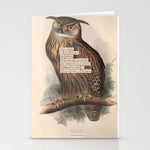 Bird Divinations: Eagle Owl (about: almanacofbirds.org) Stationery Card Gallery Image 1