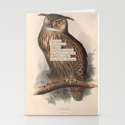 Bird Divinations: Eagle Owl (about: almanacofbirds.org) Stationery Card Gallery Image 2
