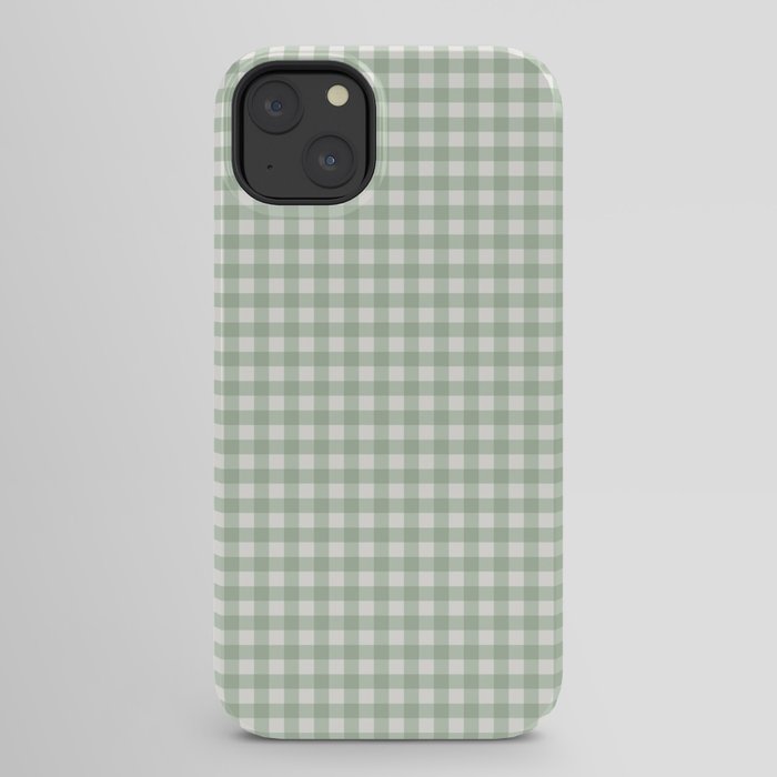 Gingham Plaid Pattern - Sage Green iPhone Case Gallery Image 22