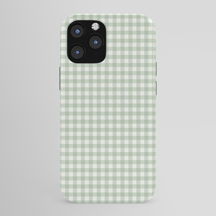 Gingham Plaid Pattern - Sage Green iPhone Case Gallery Image 43