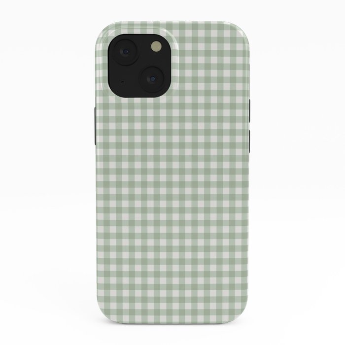 Gingham Plaid Pattern - Sage Green iPhone Case Gallery Image 38