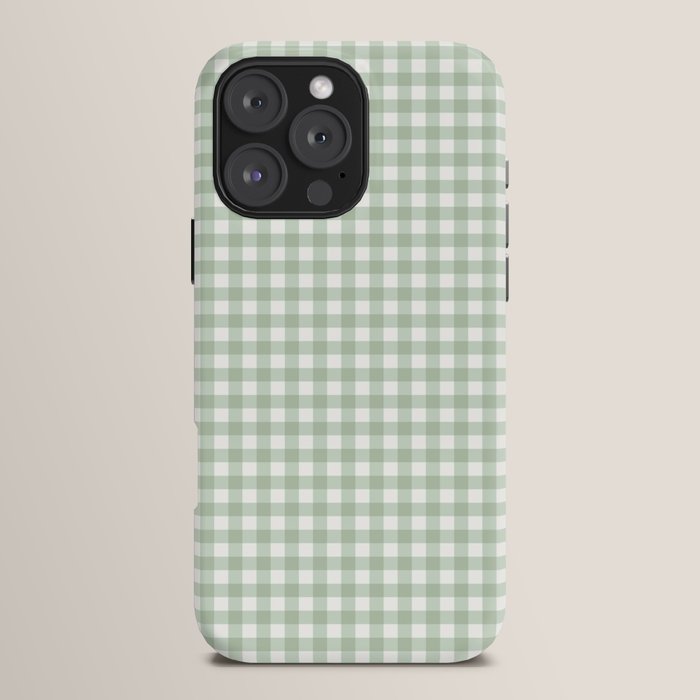Gingham Plaid Pattern - Sage Green iPhone Case Gallery Image 16