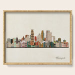minneapolis skyline Serving Tray Gallery Image 1