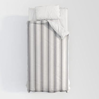 Gray blue ticking stripes Comforter Gallery Image 5
