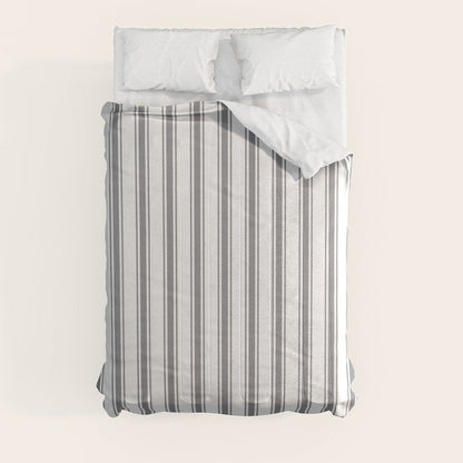 Gray blue ticking stripes Comforter Gallery Image 3
