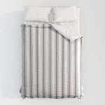 Gray blue ticking stripes Comforter Gallery Image 1