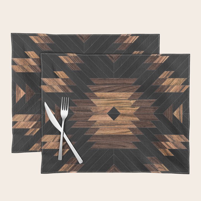 Urban Tribal Pattern No.7 - Aztec - Wood Placemat Gallery Image 1
