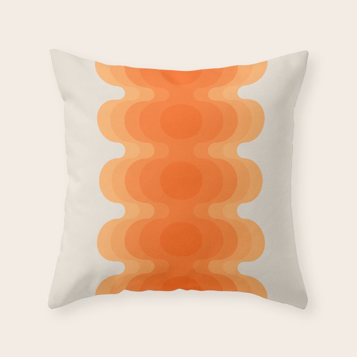 Echoes - Creamsicle Throw Pillow Gallery Image 1