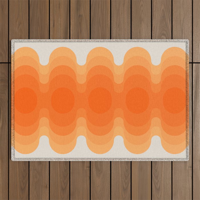 Echoes - Creamsicle Outdoor Rug Gallery Image 1