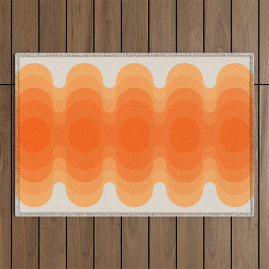 Echoes - Creamsicle Outdoor Rug Gallery Image 1