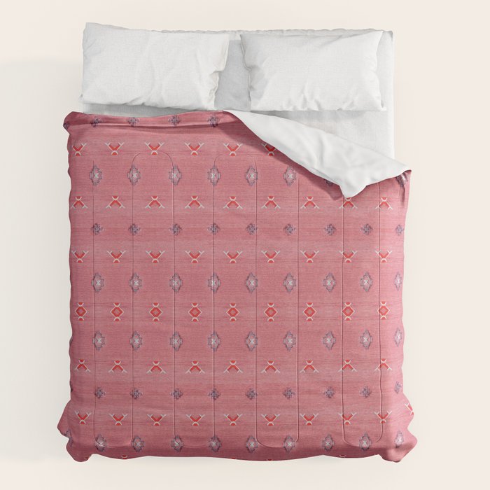 Lovely Pink Oriental Traditional Moroccan Handmade Printable Style Comforter Gallery Image 2