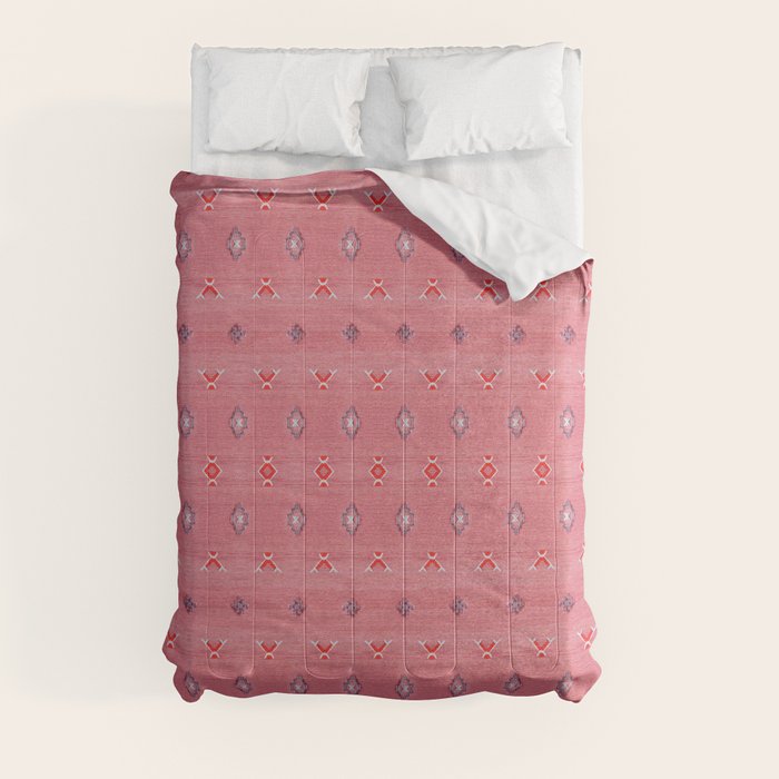 Lovely Pink Oriental Traditional Moroccan Handmade Printable Style Comforter Gallery Image 8