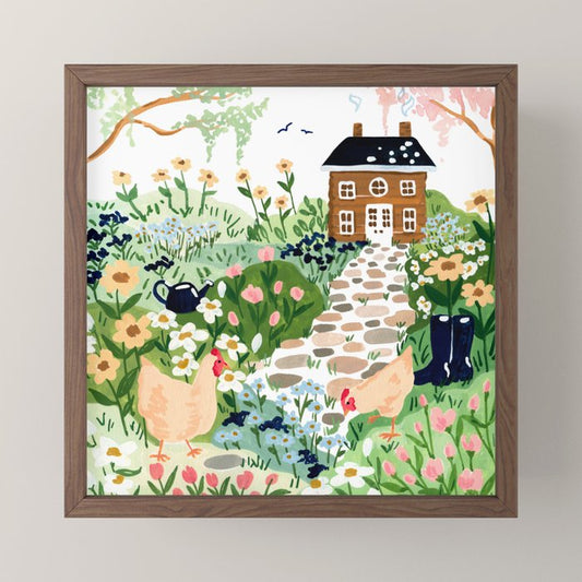 Chickens in the Garden Mini Art Print Gallery Image 2