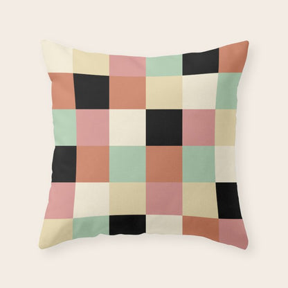Bold Retro Checks Pattern - Large XXXIV Throw Pillow Gallery Image 5