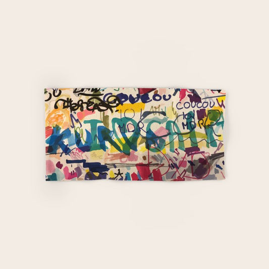 Urban Graffiti Paper Street Art Bath Towel Gallery Image 1