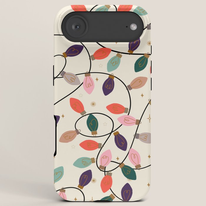Whimsical Festive String Lights Seamless Pattern iPhone Case Gallery Image 6