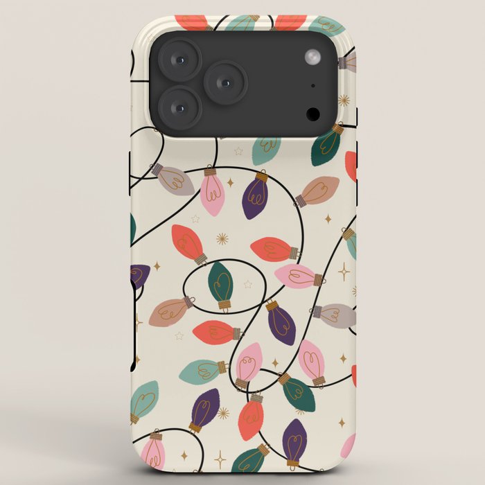 Whimsical Festive String Lights Seamless Pattern iPhone Case Gallery Image 8