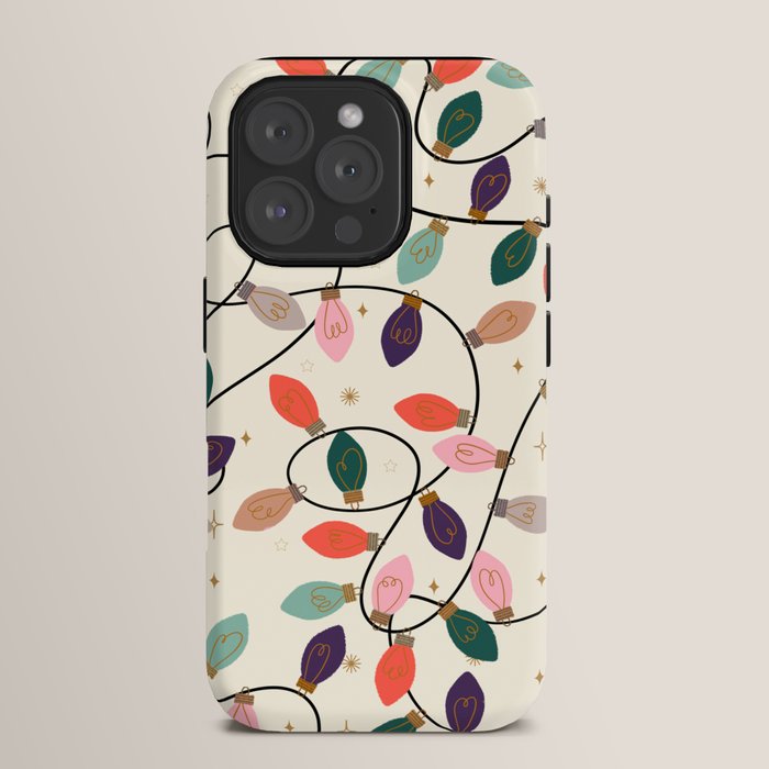 Whimsical Festive String Lights Seamless Pattern iPhone Case Gallery Image 15
