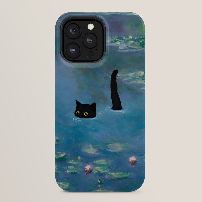 Cat Monet Waterlily iPhone Case Gallery Image 24