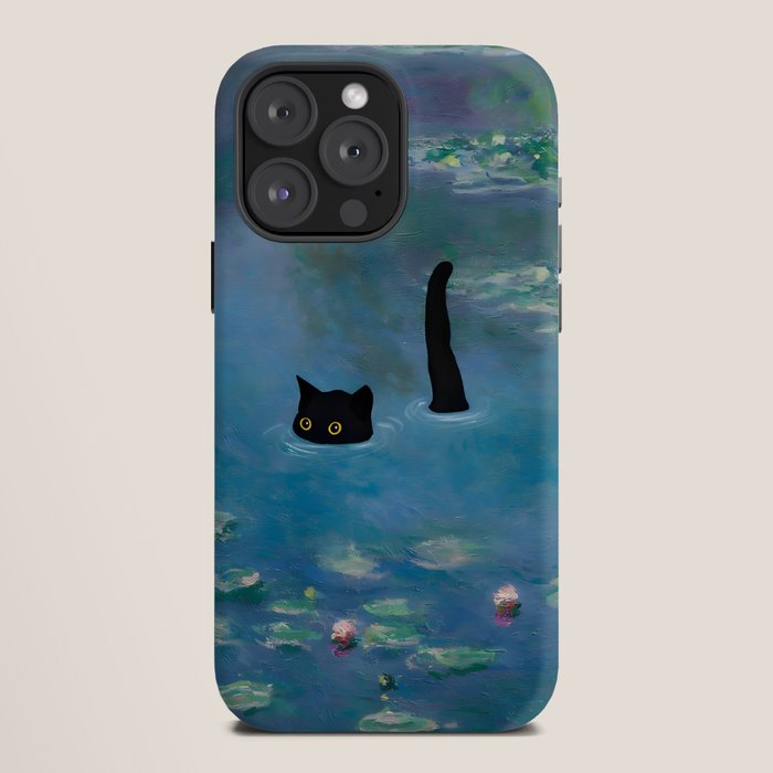 Cat Monet Waterlily iPhone Case Gallery Image 12