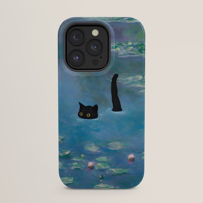 Cat Monet Waterlily iPhone Case Gallery Image 23